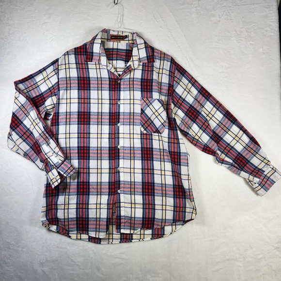 Mott & Grand 2XL Plaid Flannel Long Sleeve Button Up Shirt Menswear - Picture 1 of 8